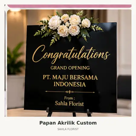 Papan Bunga Akrilik Tanjung Bunga
